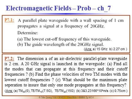 Bài giảng Electromagnetic Fields - Chapter 7 - Trần Quang Việt