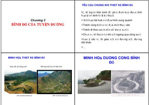 Bài giảng Thiết kế đường ôtô - Chương 3: Bình đồ của tuyến đường - Văn Hồng Tấn