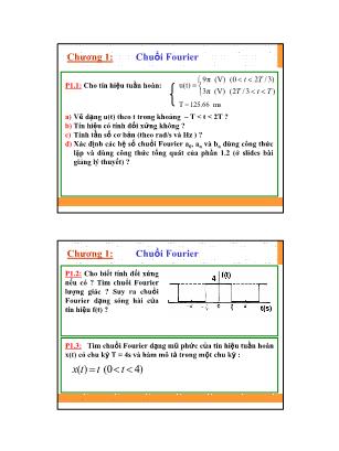 Bài giảng Toán kĩ thuật - Chương 1: Chuổi Fourier