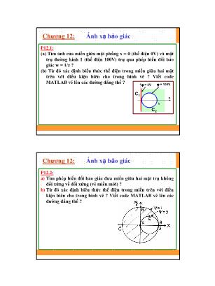 Bài giảng Toán kĩ thuật - Chương 12: Ánh xạ bảo giác
