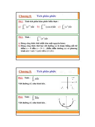 Bài giảng Toán kĩ thuật - Chương 8: Tích phân phức