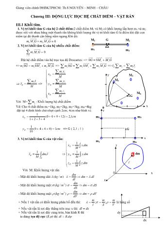 Bài giảng Vật lí - Chương 3: Động lực học hệ chất điểm-vật rắn - Nguyễn Minh Châu