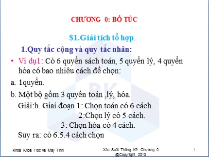 Bài giảng Xác suất thống kê - Chương 0: Bổ túc