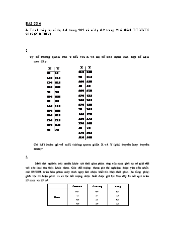 Bài tập Xác suất thống kê - Bài số 6