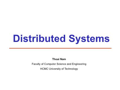 Distributed Systems - Chapter 1: Introduction - Thoai Nam