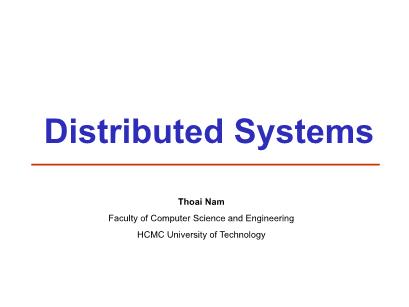 Distributed Systems - Chapter 2: Communication - Thoai Nam