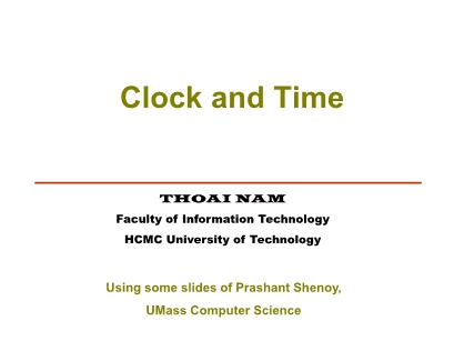 Distributed Systems - Chapter 3: Clock and Time - Thoai Nam