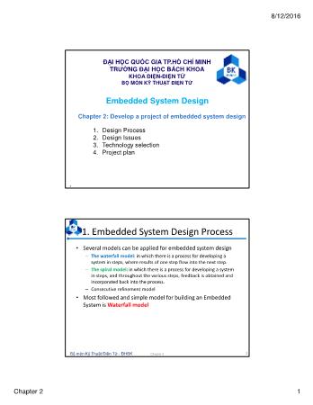 Embedded System Design - Chapter 2: Develop a project of embedded system design
