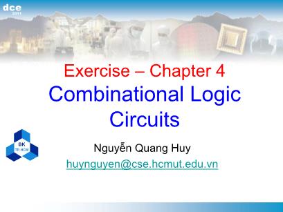 Exercrcise - Chapter 4: Combinational Logic Circuits - Nguyễn Quang Huy