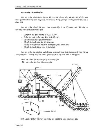 Giáo trình Vật liệu xây dựng - Chương 1: Máy khai thác nguyên liệu (Phần 2)