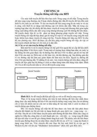 Giáo trình Vi điều khiển - Chương 10: Truyền thông nối tiếp của 8051
