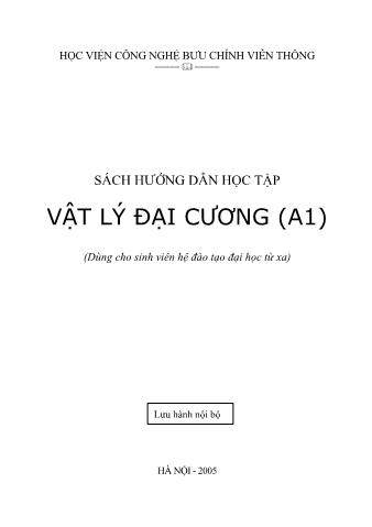 Sách hướng dẫn học tập Vật lý đại cương (A1)