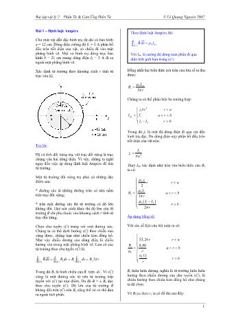 Bài tập Vật lý 2 - Phần từ & cảm ứng điện từ