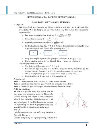 Định hướng giải bài tập Vật lý 1 - Chương: Điện tử - Tuần 1, 2, 3 - Trần Thiên Đức