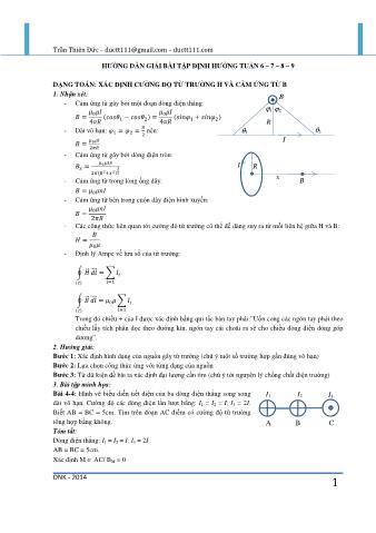 Định hướng giải bài tập Vật lý 1 - Chương: Điện tử - Tuần 6, 7, 8, 9 - Trần Thiên Đức