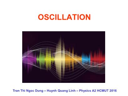 Physics 2 - Lecture 1: Oscillations - Huynh Quang Linh