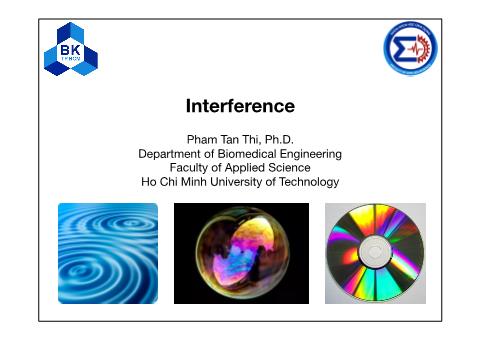 Physics 2 - Lecture 5: Interference 2 - Pham Tan Thi