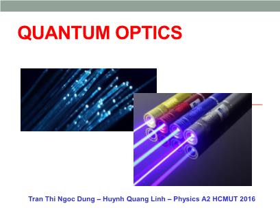 Physics 2 - Lecture 6: Quantum Optics - Huynh Quang Linh