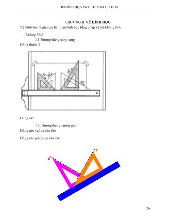 Tập bài giảng Vẽ kỹ thuật 1A - 
Chương 2: Vẽ hình học