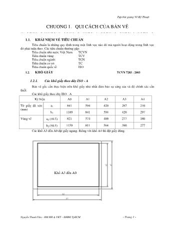 Tập bài giảng Vẽ kỹ thuật